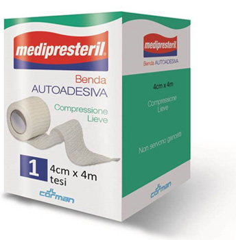 BENDA ADESIVA MEDIPRESTERIL 4X400CM - Antica Farmacia Ferrari