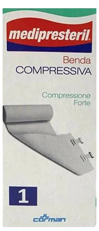 BENDA ELASTICA MEDIPRESTERIL COMPRESSIONE FORTE 10X450CM - Antica Farmacia Ferrari