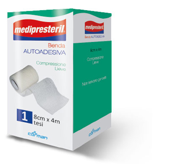 BENDA ADESIVA MEDIPRESTERIL 8X400 CM - Antica Farmacia Ferrari