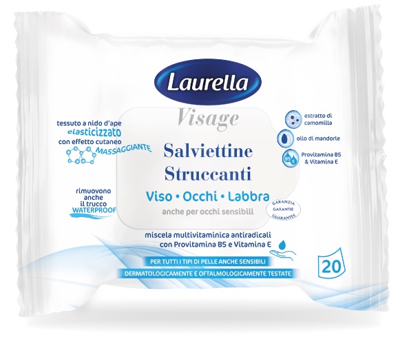 LAURELLA VISAGE SALVIETTINA STRUCCANTE 20 PEZZI - Antica Farmacia Ferrari