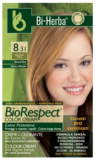 BI-HERBA KIT 8,31 BIONDO MIELE 1 EMULSIONE OSSIDANTE 60 ML + 1 COLORANTE 60 ML + 1 TRATTAMENTO DOPOCOLORE 15 ML - Oltrefarma