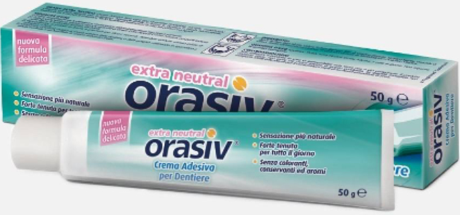 ORASIV EXTRA CREMA NEUTRAL ADESIVA PER PROTESI DENTARIA 50 G - Antica Farmacia Ferrari