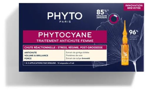 PHYTO PHYTOCYANE TRATTAMENTO ANTICADUTA CAPELLI DONNA 12 FIALE 7,5 ML - Antica Farmacia Ferrari