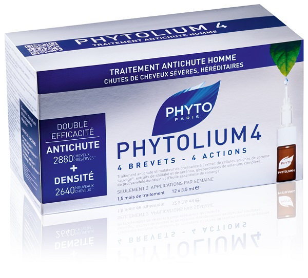PHYTO PHYTOLIUM4 TRATTAMENTO ANTICADUTA CAPELLI UOMO 12 FIALE 3,5 ML - Antica Farmacia Ferrari