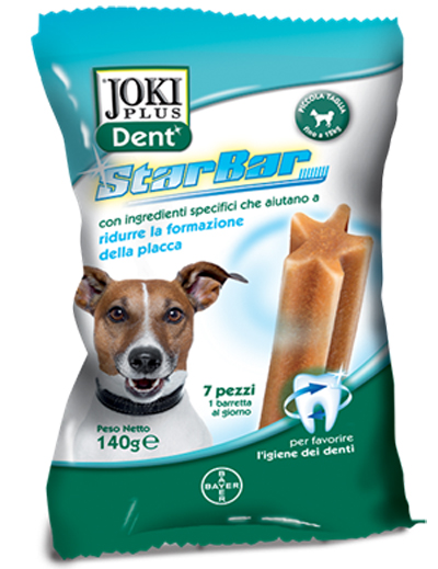 JOKI PLUS DENT STARBAR SACCHETTO 140 G PER CANI DI TAGLIA PICCOLA DA 5 A 12 KG - Antica Farmacia Ferrari