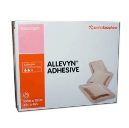 MEDICAZIONE ALLEVYN ADHESIVE 10 CM X 10 CM 10 PEZZI - Antica Farmacia Ferrari