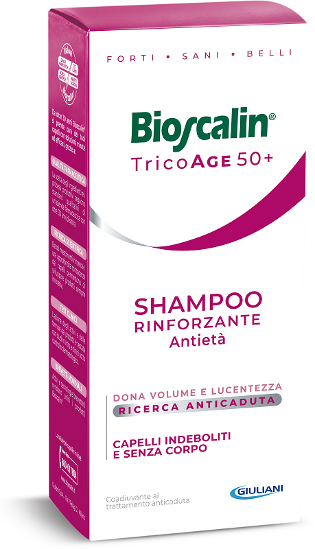 BIOSCALIN TRICOAGE SHAMPOO RINFORZANTE ANTIETA' 200 ML - Antica Farmacia Ferrari
