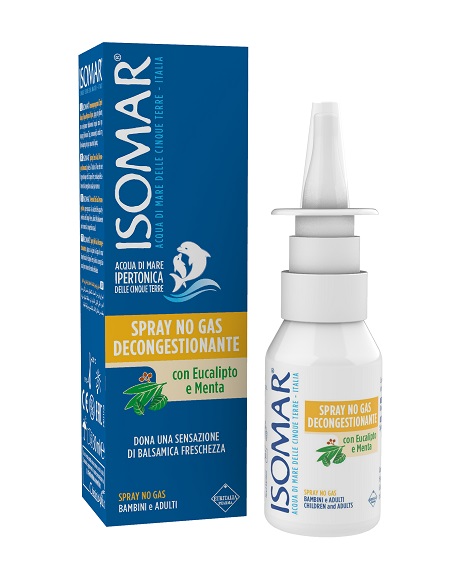 ISOMAR SOLUZIONE ACQUA MARE NASO IPERTONICA NASO SPRAY DECONGESTIONANTE 30 ML - Antica Farmacia Ferrari