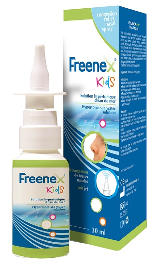 FREENEX IPERTONICO KIDS SPRAY NASALE CON ACQUA DI MARE 30 ML - Antica Farmacia Ferrari