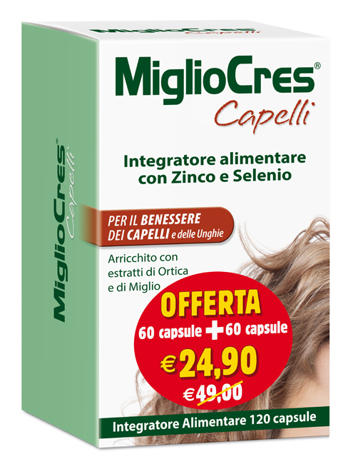 MIGLIOCRES 60+60 CAPSULE 60 G PROMOZIONE - Antica Farmacia Ferrari