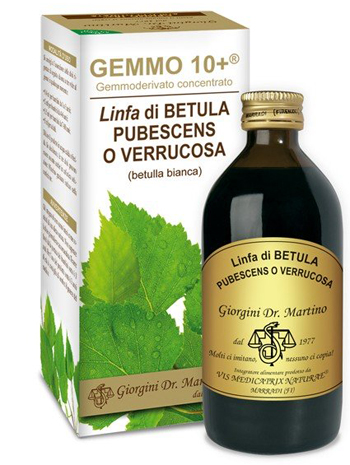 GEMMO 10+ BETULLA B LINFA 200 ML LIQUIDO ANALCOLICO - Antica Farmacia Ferrari