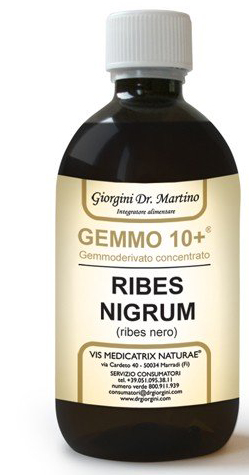 GEMMO 10+ RIBES NERO 500 ML LIQUIDO ANALCOLICO - Antica Farmacia Ferrari