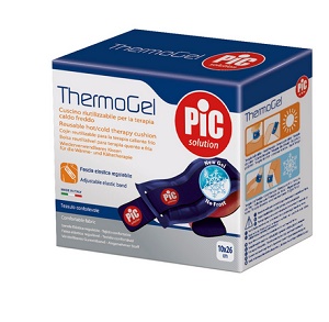 THERMOGEL CUSCINO TERAPIA CALDO FREDDO 10X26 CM CON FASCIA ELASTICA - Antica Farmacia Ferrari