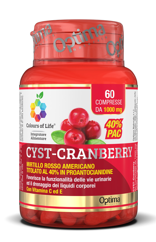 COLOURS OF LIFE CYST-CRANBERRY CON VITAMINA C E 60 COMPRESSE 1000 MG - Antica Farmacia Ferrari