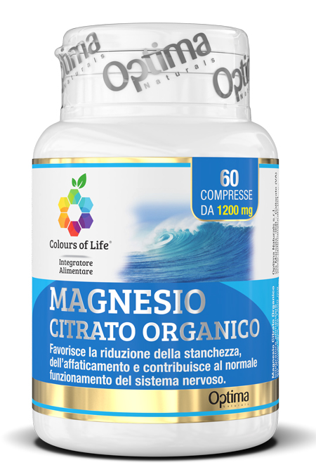 COLOURS OF LIFE MAGNESIO CITRATO ORGANICO 60 COMPRESSE 1200  MG - Antica Farmacia Ferrari