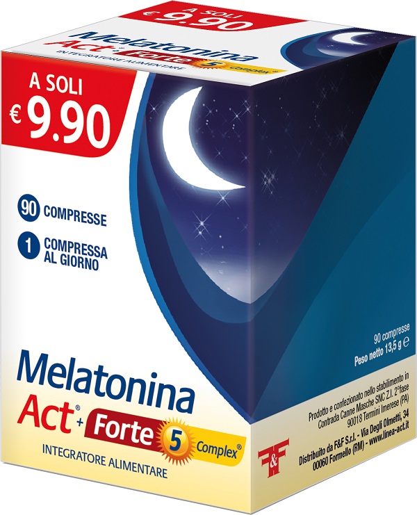 MELATONINA ACT+FORTE 5 COMPLEX 90 COMPRESSE - Antica Farmacia Ferrari