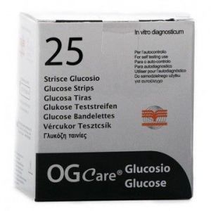 STRISCE MISURAZIONE GLICEMIA OGCARE 25 PEZZI - Antica Farmacia Ferrari