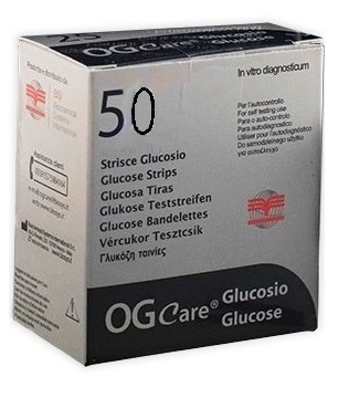 STRISCE MISURAZIONE GLICEMIA OGCARE 50 PEZZI - Antica Farmacia Ferrari