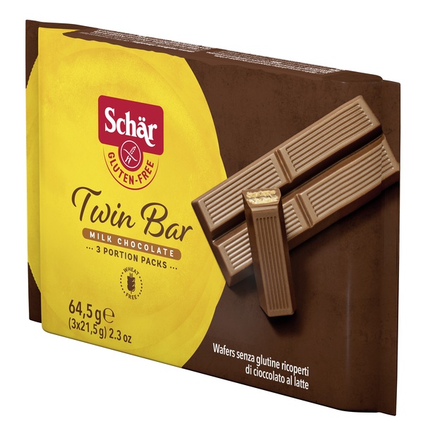 SCHAR TWIN WAFER CIOCCOLATO AL LATTE 3 BARRETTE X 21,5 G - Antica Farmacia Ferrari