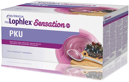 PKU LOPHLEX SENSATION FRUTTI ROSSI 36 PEZZI 109 G - Antica Farmacia Ferrari