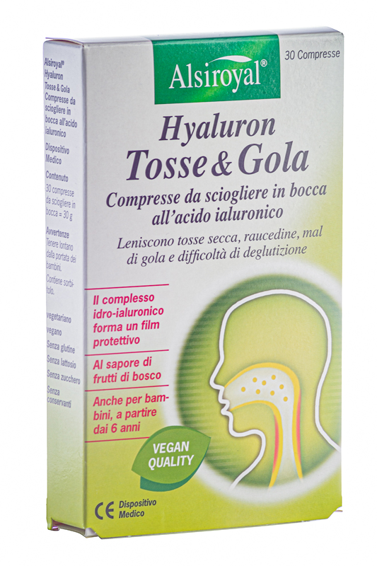 HYALURON TOSSE & GOLA 30 COMPRESSE N - Antica Farmacia Ferrari