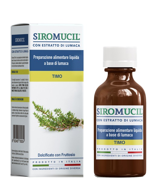SIROMUCIL PREPARATO ALIMENTARE CON ESTRATTO DI LUMACA AL TIMO 150 ML - Antica Farmacia Ferrari