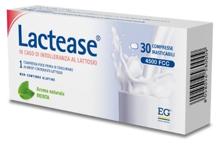 LACTEASE 4500 FCC AROMA MENTA 30 COMPRESSE MASTICABILI - Antica Farmacia Ferrari