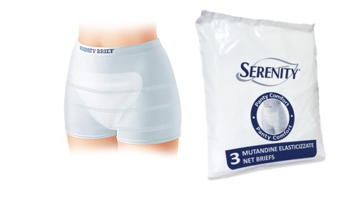 MUTANDINA A RETE PER INCONTINENZA SERENITY PANTY COMFORT XL 3 PEZZI - Antica Farmacia Ferrari