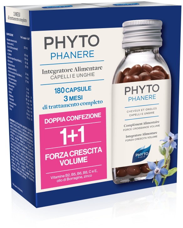 PHYTO PARIS PHYTOPHANERE INTEGRATORE ALIMENTARE CAPELLI/UNGHIE 90+90 CAPSULE - Antica Farmacia Ferrari