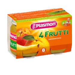 PLASMON OMOGENEIZZATO 4 FRUTTI 2 X 104 G - Antica Farmacia Ferrari
