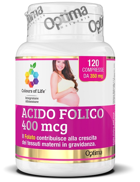 COLOURS OF LIFE ACIDO FOLICO 400 MCG 120 COMPRESSE 350 MG - Antica Farmacia Ferrari