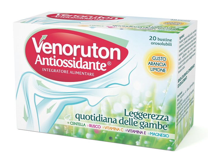 VENORUTON ANTIOSSIDANTE 20 BUSTINE OROSOLUBILI MONODOSE - Antica Farmacia Ferrari