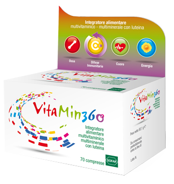 VITAMIN 360 MULTIVITAMINICO MULTIMINERALE 70 COMPRESSE ASTUCCIO 93,10 G - Antica Farmacia Ferrari