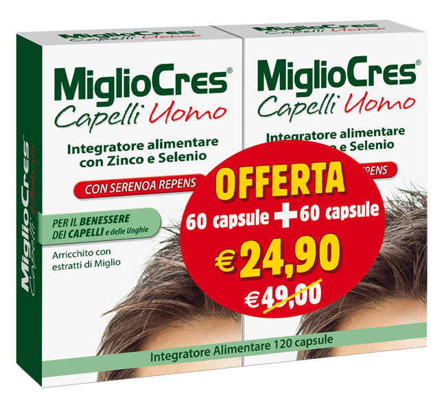 MIGLIOCRES UOMO 60+60 CAPSULE PROMO - Antica Farmacia Ferrari