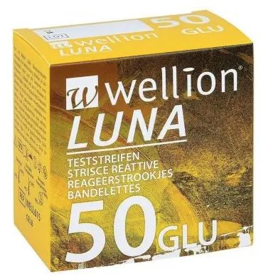 WELLION LUNA 50 STRIPS STRISCE PER MISURAZIONE GLICEMIA - Oltrefarma