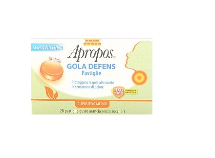APROPOS GOLA DEFENS ARANCIA PASTIGLIE SENZA ZUCCHERI AGGIUNTI - Antica Farmacia Ferrari