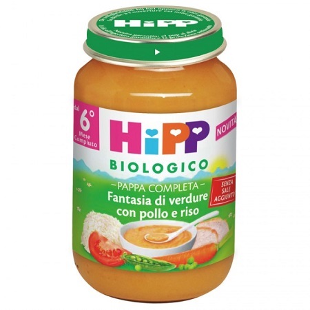 HIPP BIO PAPPA PRONTA FANTAS VERD POLLO RISO 190 G - Antica Farmacia Ferrari