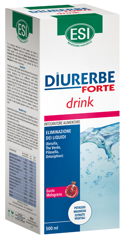 ESI DIURERBE FORTE DRINK MELOGRANO 500 ML - Antica Farmacia Ferrari