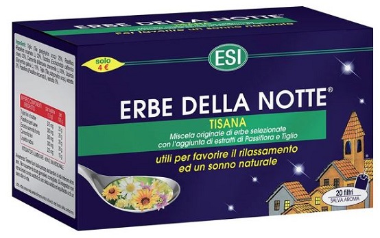 ESI ERBE DELLA NOTTE TISANA 20 FILTRI ASTUCCIO 40 G - Antica Farmacia Ferrari