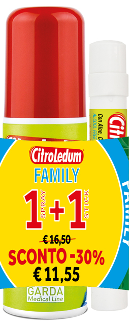 CITROLEDUM FAMILY KIT SPRAY 75 ML + STICK 10 ML - Antica Farmacia Ferrari