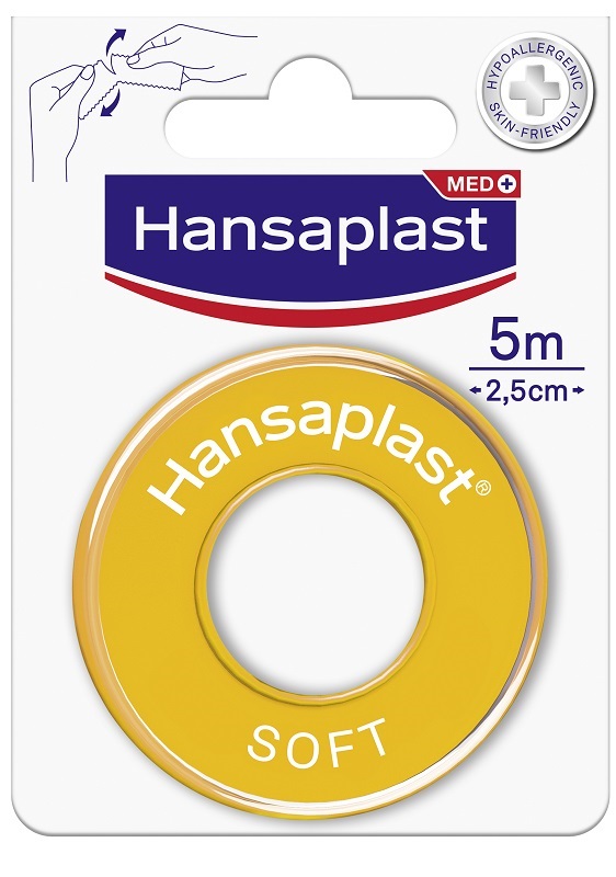 CEROTTO MEDICATO IN ROCCHETTO HANSAPLAST SOFT 2,5X500 CM 1 PEZZO - Antica Farmacia Ferrari