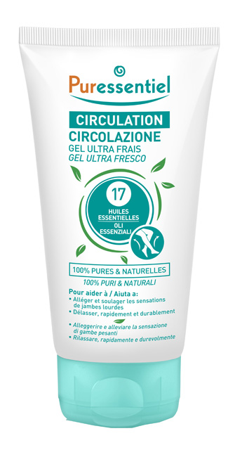 PURESSENTIEL GEL ULTRA FRESCO CIRCOLAZIONE 17 OLI ESSENZIALI 125 ML - Antica Farmacia Ferrari