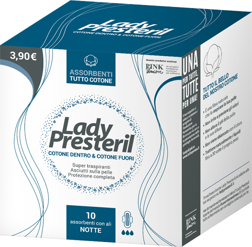 LADY PRESTERIL COTONE DENTRO & COTONE FUORI 10 ASSORBENTI CON ALI NOTTE PROMO - Antica Farmacia Ferrari