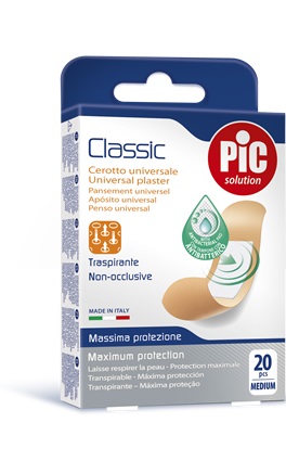 CEROTTO PIC CLASSIC 19X72 MM ANTIBATTERICO 20 PEZZI - Antica Farmacia Ferrari