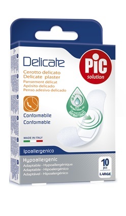 CEROTTO PIC DELICATE 25X72 MM ANTIBATTERICO 10 PEZZI - Antica Farmacia Ferrari