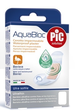 CEROTTO PIC AQUABLOC 10X10CM ANTIBATTERICO 5 PEZZI - Antica Farmacia Ferrari
