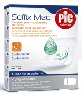 CEROTTO PIC SOFFIX MED IN TNT CON TAMPONE CENTRALE ASSORBENTE STERILE MONOUSO 30X10 CM STERILI ANTIBATTERICO 3 PEZZI - Antica Farmacia Ferrari