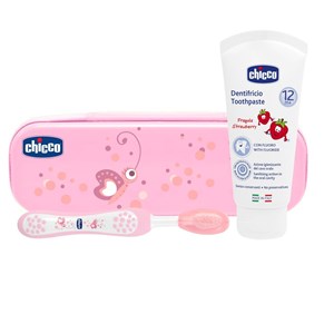CHICCO SET DENTALE ROSA CON FLUORO - Antica Farmacia Ferrari