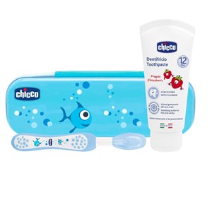 CHICCO SET DENTALE AZZURRO CON FLUORO - Antica Farmacia Ferrari