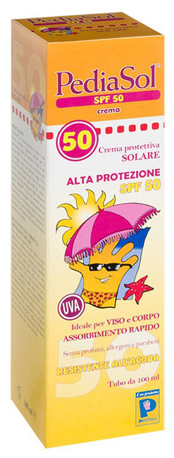 PEDIASOL SPF 50 CREMA SOLARE 100 ML - Antica Farmacia Ferrari